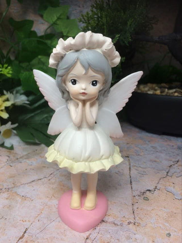 Adorable Angel Sculpture Fairies and Angels Collection Figurine Fantasy Yellow…-OsirisTradingUK