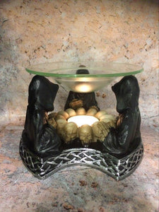 Dark Gothic Reapers Oil Burner Fallen Angels Oil Warmer Aromatherapy Halloween-OsirisTradingUK