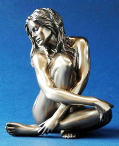 Bronze Effect Nude Female Sculpture Naked Woman Pose Figurine Statue Gift