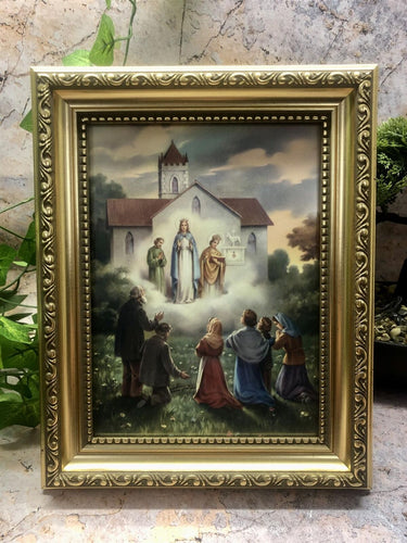 Framed Picture Blessed Virgin Mary Our Lady of Knock Religious Wall Decor-OsirisTradingUK