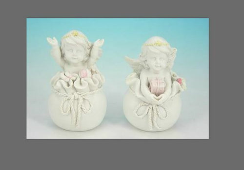 Pair of Guardian Angel Figurine Cherub Favours Statue Ornament Sculpture-Collectables:Fantasy, Myth & Magic:Mythical Creatures:Angels-OsirisTradingUK