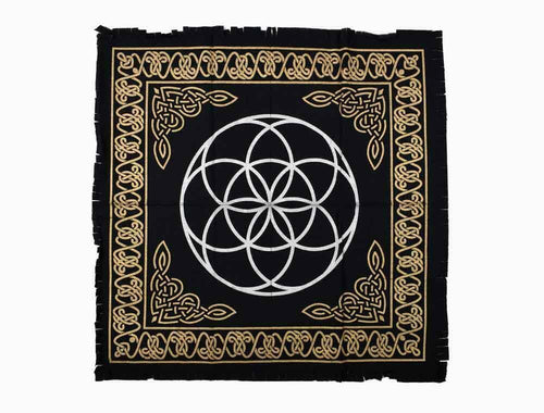 Seed of Life Altar Tarot Cloth Pagan Wiccan Table Cover Decoration Wall Decor-OsirisTradingUK