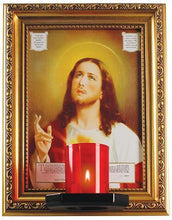 Load image into Gallery viewer, Large Electric Altar Sacred Heart of Jesus Religious Wall Decoration
