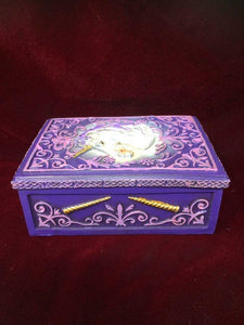 Purple Unicorn Fantasy Trinket Box Ornament Secret Stash Unicorn Collection-OsirisTradingUK
