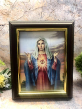 Load image into Gallery viewer, Framed Picture The Immaculate Heart of Mary Religious Wall Plaque Decoration-OsirisTradingUK
