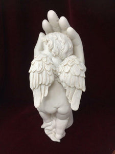 Beautiful Baby Resting in Hand Angel Cherub Ornament Mothers Grandma Present