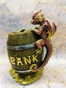 Red Dragon Money Bank Fantasy Saving Box Dragons Collection Piggy Bank-OsirisTradingUK