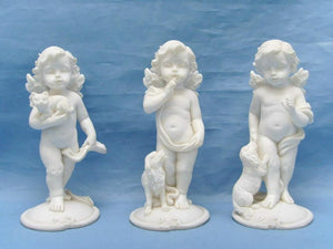 Guardian Angel Figurine Set of Three Cherub Statue Ornament Sculpture Gift