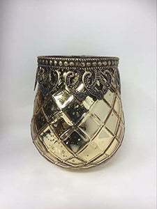 Moroccan Lantern Candle Glass Tealight Holder Ornament Home Lighting-OsirisTradingUK