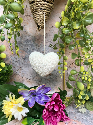 Pair of Angel Hearts with Roses Wall Hanging Decoration Gift Ornament-OsirisTradingUK