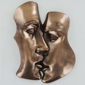 Lovers Wall Art Sculpture Plaque The Kiss-OsirisTradingUK