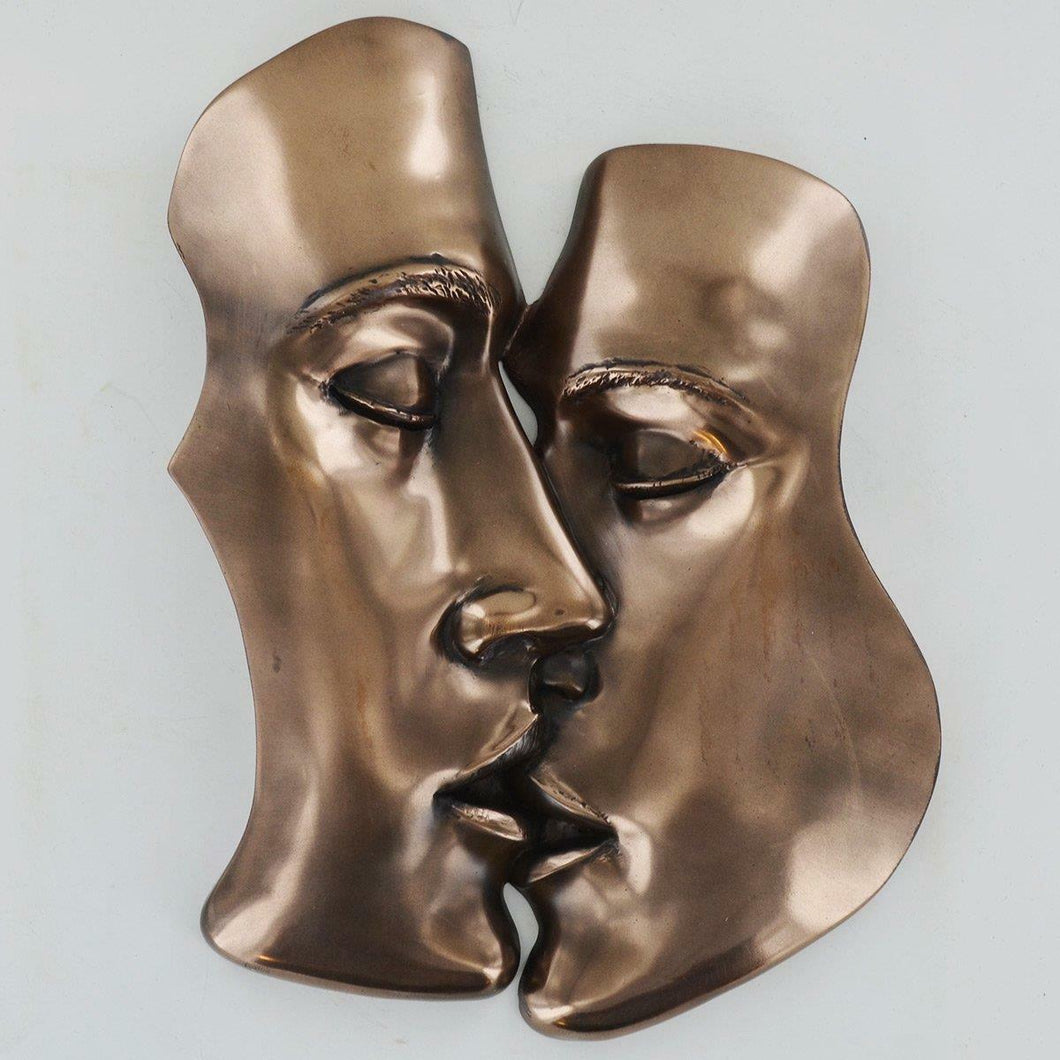 Lovers Wall Art Sculpture Plaque The Kiss-OsirisTradingUK