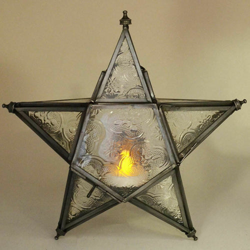 Antique Effect Moroccan Style Lantern Hanging Tea Light Candle Holder Ornament-OsirisTradingUK