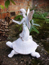 Load image into Gallery viewer, Fairy Riding Tortoise Figurine Statue Sculpture Garden Ornament Figure Fairies
