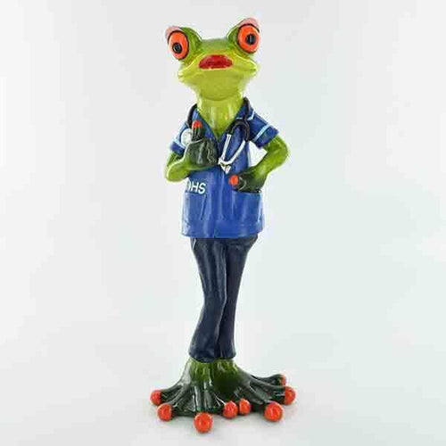 Comical Frog I Love NHS Nurse Figurine Frogs Collection Statue Ornament-OsirisTradingUK