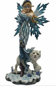 Winter Fairy Guardians with Child Figurine Statue Ornament-OsirisTradingUK