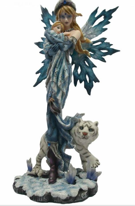 Winter Fairy Guardians with Child Figurine Statue Ornament-OsirisTradingUK