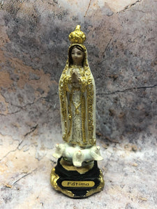 Small Blessed Virgin Mary Our Lady of Fatima Statue Ornament Figurine