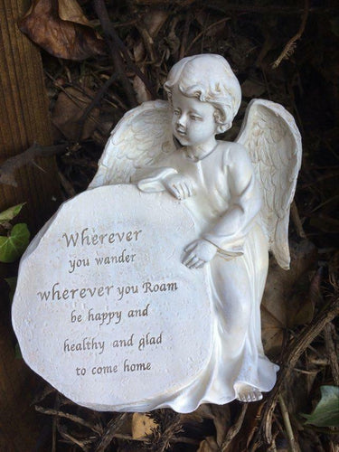 Memorial Graveside Peaceful Angel Plaque Sculpture Grave Garden Ornament-OsirisTradingUK