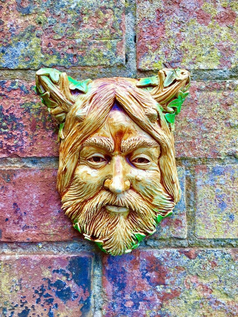 Cernunnos Horned Pagan God Wall Plaque Wiccan Sculpture Art