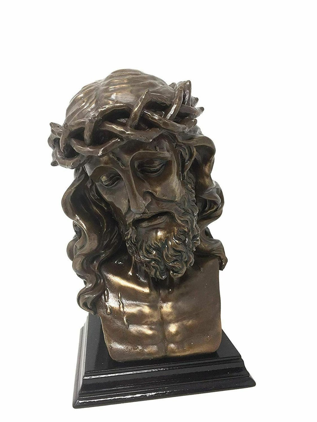 Lord Saviour Bronze Effect Bust of Jesus Ornament Statue Religious Art Sculpture