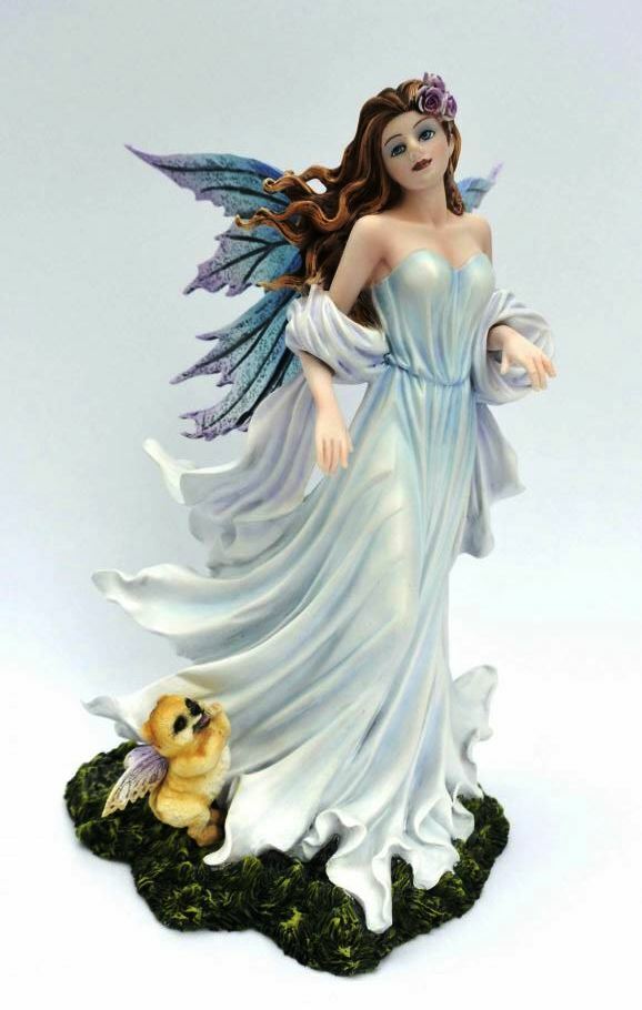 Flower Fairy with Mythical Creature Statue Sculpture Fantasy Fairies Figure-OsirisTradingUK