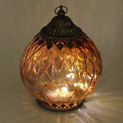 Pink LED Lantern Battery Powered Home Decoration Ornament Indoor Lighting-OsirisTradingUK