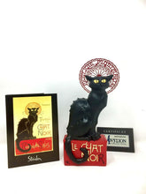 Load image into Gallery viewer, Le Chat Noir Black Cat Statue Steinlen Sculpture Museum Reproduction Inspired
