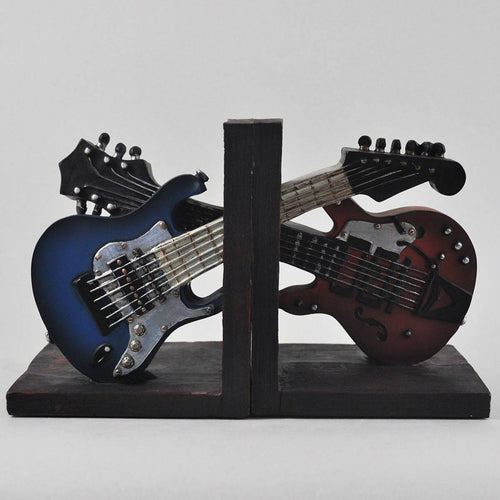 Guitar Shelf Tidy Book Ends Heavy Vintage Storage Retro Hipster Office-OsirisTradingUK