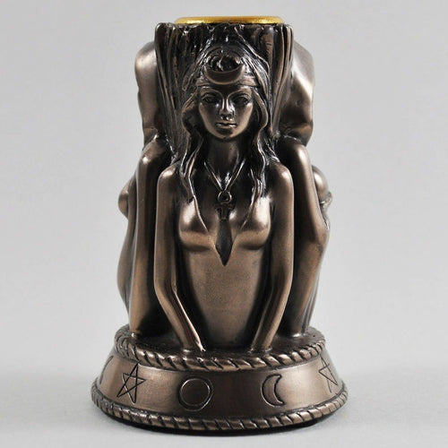 Maiden Mother and Crone Wiccan Style Pagan Candle Holder Ornament-OsirisTradingUK