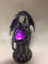 Load image into Gallery viewer, Dragon Guardian LED Light Fantasy Sculpture Mythical Statue Ornament Dragons-OsirisTradingUK
