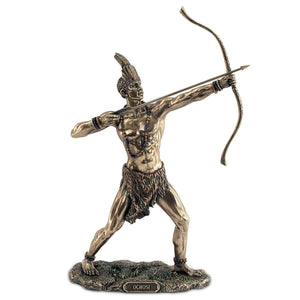 Veronese Design Sculpture Bronzed Finish Ochosi Divine Hunter Orisha Statue-OsirisTradingUK