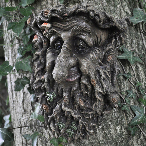 Treant Face Wall Plaque Large Garden Greenman Decorative Garden Ornament-OsirisTradingUK