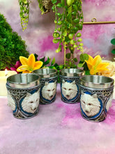 Load image into Gallery viewer, Set of 4 White Wolves Shot Glasses Ornaments Wolf Gothic Table Decor
