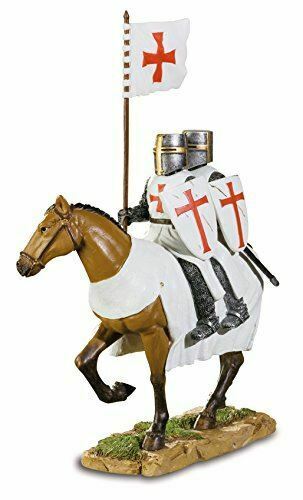 Templar Knights on Horseback With Flag