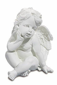 Weiße Tagträumen Cherub Ornament Statue Skulptur 