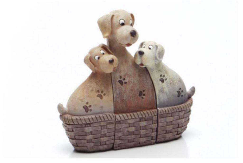 Comical Dogs Family Figurine Ornament Dog Lover Sculpture Statue