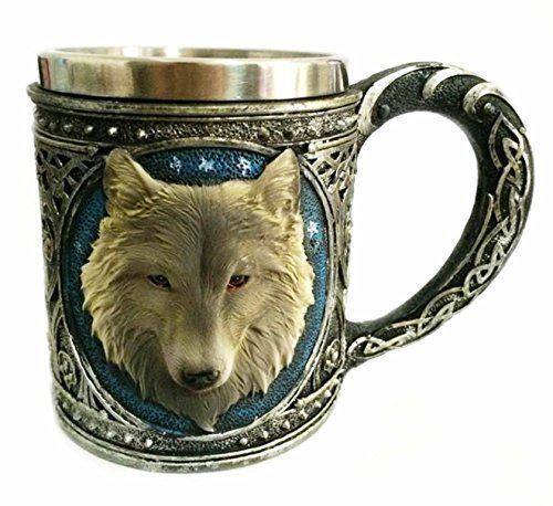 Novelty Wolf Tankard Drinking Mug Cup-OsirisTradingUK