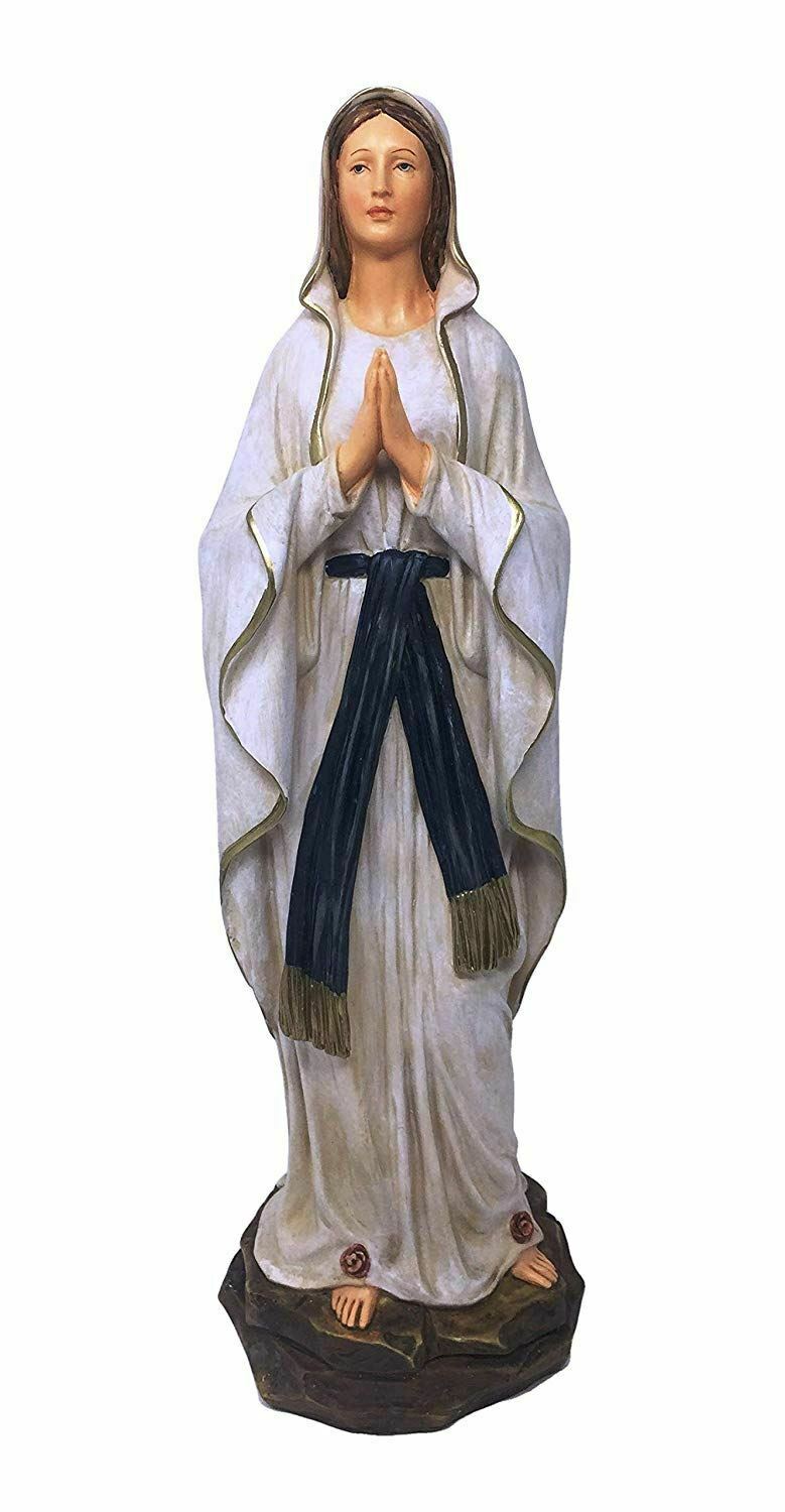 Blessed Virgin Mary Our Lady of Lourdes Statue Religious Ornament Figurine