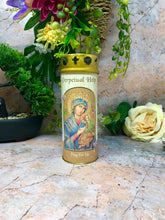 Load image into Gallery viewer, Our Lady of Perpetual Help Grave Candle Windproof Cap Prayer Religious Graveside
