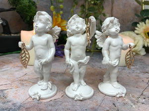 Satz von drei Schutzengel Figur wünschen Cherubs Statue Ornament Skulptur