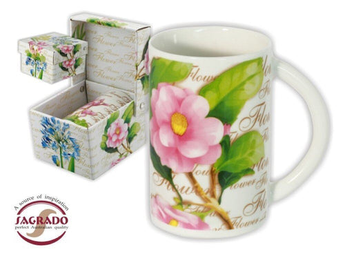 SAGRADO Mug in giftbox decorated with pink spring flower-OsirisTradingUK