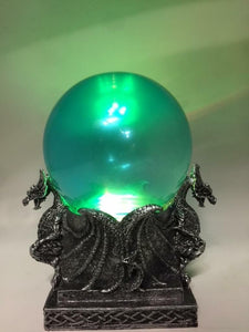 Dragon Orb Guardians with LED Light Fantasy Sculpture Mythical Ornament Dragons