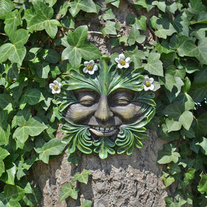 Tree Ent Face Wall Plaque DAISYHEAD Garden Ornament Greenman Wiccan Pagan