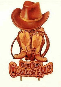 Vintage 3D Western Metal Logo Sign Sheriff Cowboy Man Cave Wall Plaque