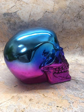Load image into Gallery viewer, Purple and Blue Skull Ornament Figure Skulls Collection Sculpture Gothic Decor-OsirisTradingUK

