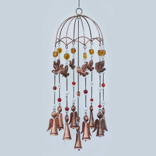 Large Wind Chime Angels and Leaves Hanging Wall Decor 65cm-OsirisTradingUK