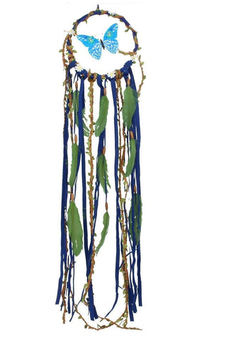 Novelty Blue Butterfly Dreamcatcher Wall Decor Ceiling Hanging Ornamental Gift-OsirisTradingUK
