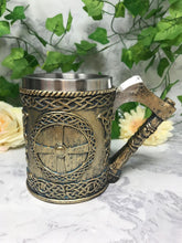 Load image into Gallery viewer, Valhalla Tankard with Axe Handle Viking Warrior Stein Decoration Norse Mythology-OsirisTradingUK
