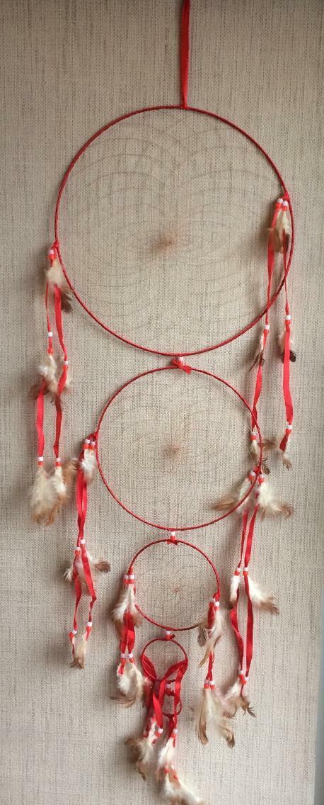 Native American Style Dream Catcher for Bedroom Wall Hanging Decorations Red-OsirisTradingUK